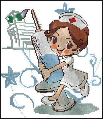 Nurse Cross Stitch Pattern (PDF + XSD)