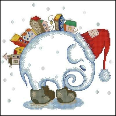 Winter Sleep Cross Stitch Pattern for Kids (PDF + XSD)