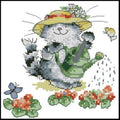 June cat Cross Stitch Pattern (PDF + XSD)