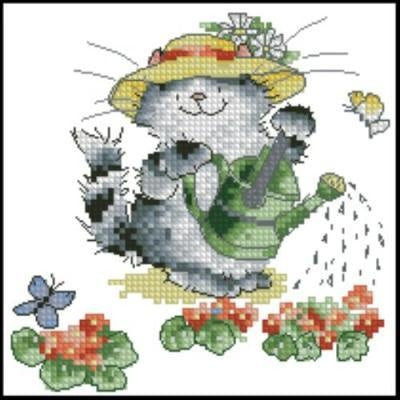 June cat Cross Stitch Pattern (PDF + XSD)