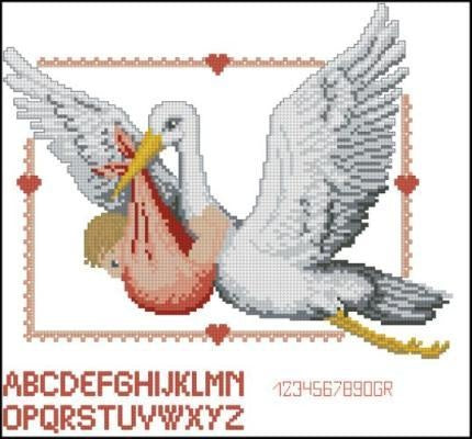 Newborn metrics Cross Stitch Pattern (PDF + XSD)