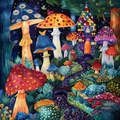 Cheerful Dawn in Gnome Village Cross Stitch Pattern (PDF + XSD)