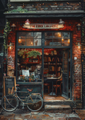 Cozy cafes of the world. London's Brick Lane Cross Stitch Pattern (PDF + XSD)