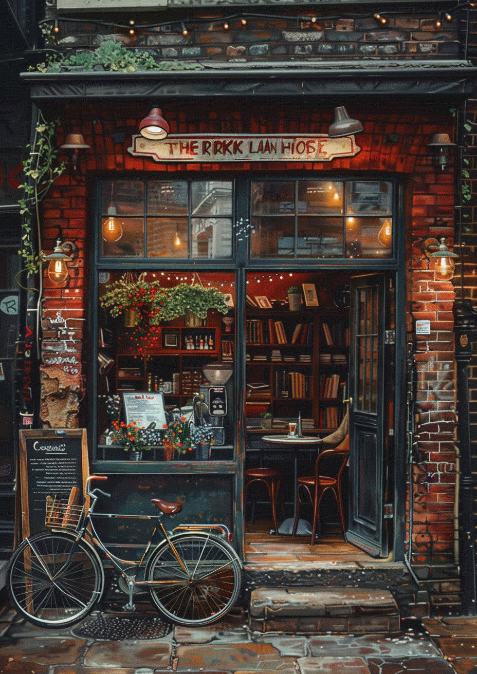 Cozy cafes of the world. London's Brick Lane Cross Stitch Pattern (PDF + XSD)