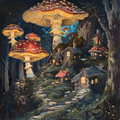 Mushroom Dawn in Wonderland Cross Stitch Pattern (PDF + XSD)