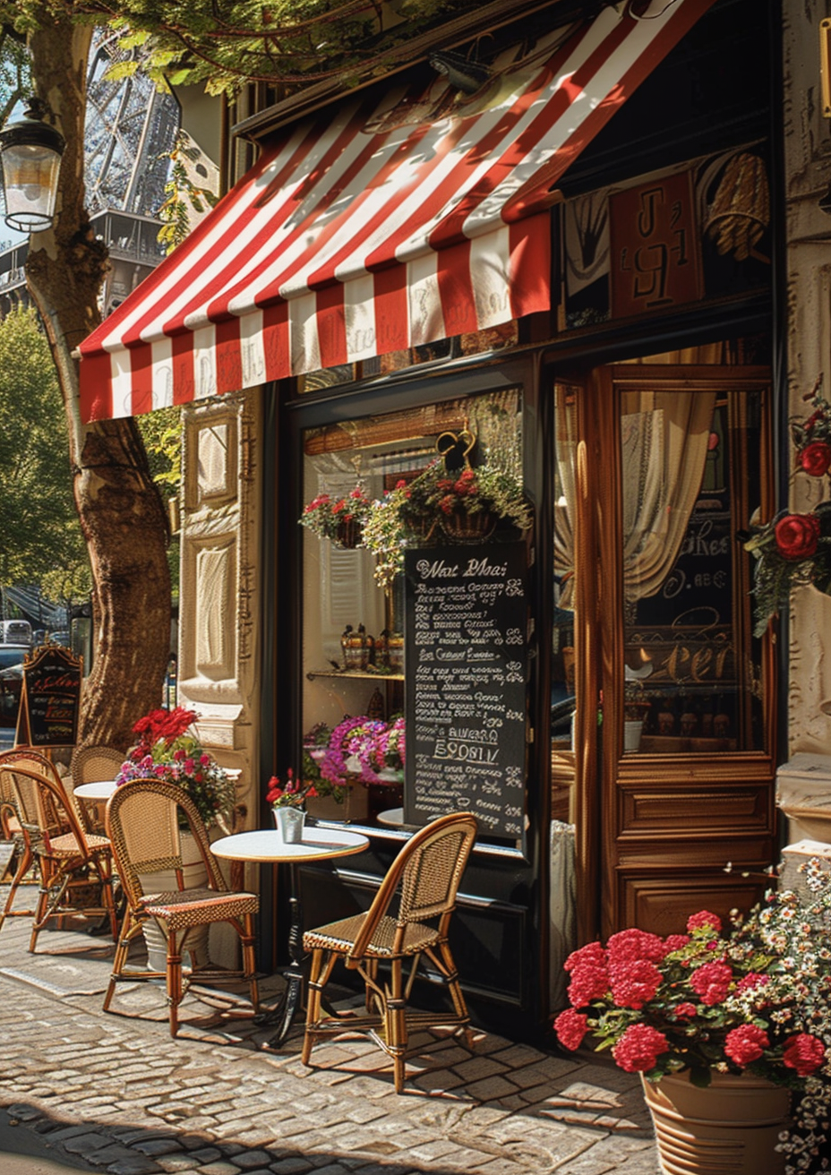 Cozy cafes of the world. A Parisian corner Cross Stitch Pattern (PDF + XSD)