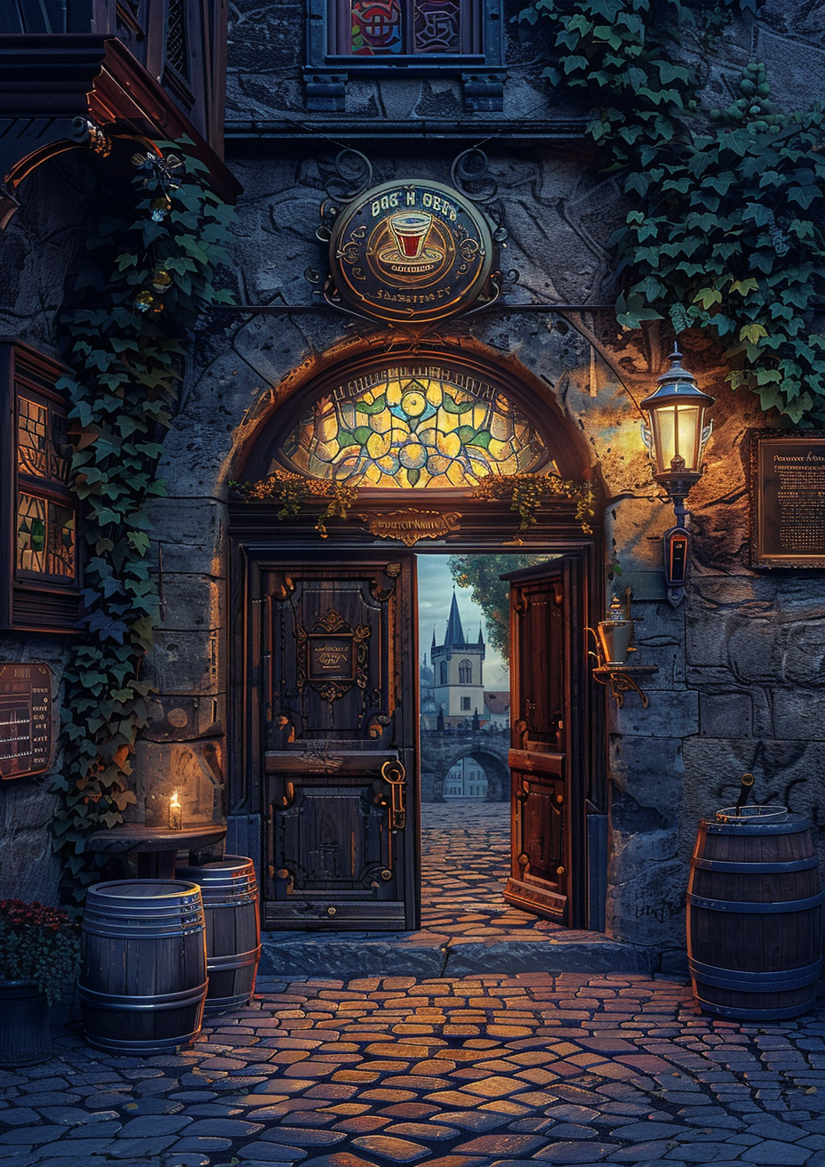 Cozy coffee houses of the world. Prague alchemy Cross Stitch Pattern (PDF + XSD)