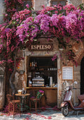 Cozy coffee shops of the world. Roman Espresso Bar Cross Stitch Pattern (PDF + XSD)
