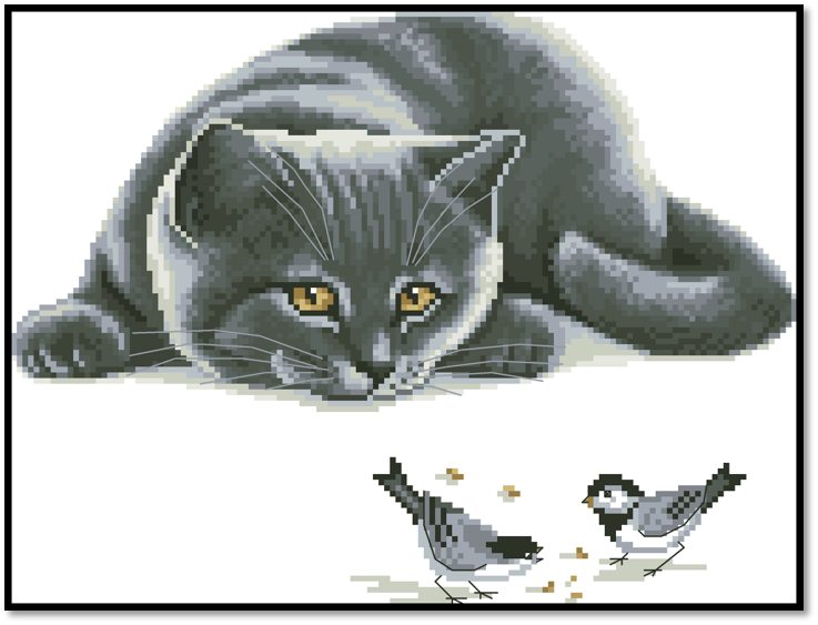 Cat Cross Stitch Pattern (PDF + XSD)