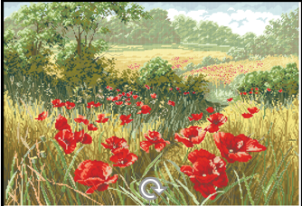 Poppy Sun Cross Stitch Pattern (PDF + XSD)