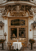 Cozy coffee shops of the world. Viennese pastry shop Cross Stitch Pattern (PDF + XSD)