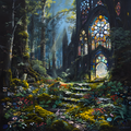 Stained Glass Secrets — Ancient Forest Cathedral Cross Stitch Pattern (PDF + XSD)