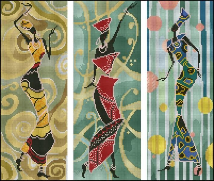 African motifs Cross Stitch Pattern (PDF + XSD) - Cross Stitch Pattern - LOSKUTOK
