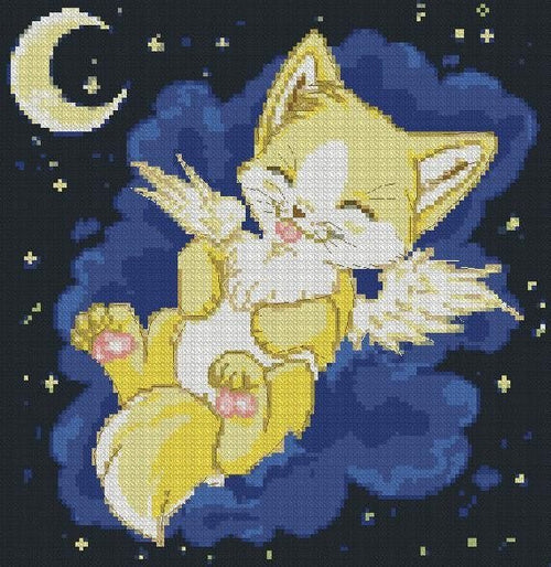 Angel kitten Cross Stitch Pattern (PDF + XSD) - Cross Stitch Pattern - LOSKUTOK