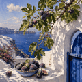 Around the world. Greek blue Cross Stitch Pattern (PDF + XSD) - Cross Stitch Pattern - LOSKUTOK