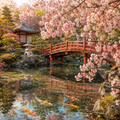 Around the world. Sakura over the pond Cross Stitch Pattern (PDF + XSD) - Cross Stitch Pattern - LOSKUTOK