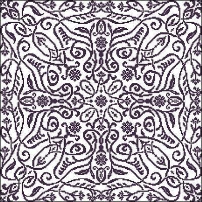 Black and white pattern Cross Stitch Pattern (PDF + XSD) - Cross Stitch Pattern - LOSKUTOK