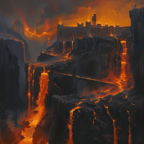 Breath of Magma — Castle of the Unbroken Cross Stitch Pattern (PDF + XSD) - Cross Stitch Pattern - LOSKUTOK