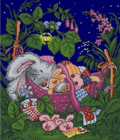 Bunny Cross Stitch Pattern (PDF + XSD) - Cross Stitch Pattern - LOSKUTOK