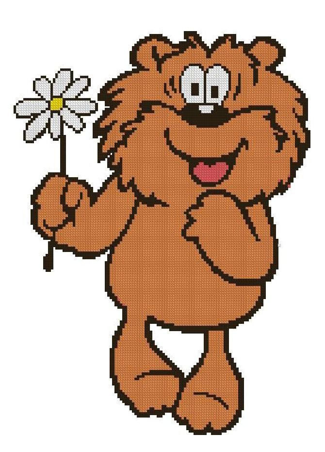 Cartoon character Cross Stitch Pattern (PDF + XSD) - Cross Stitch Pattern - LOSKUTOK