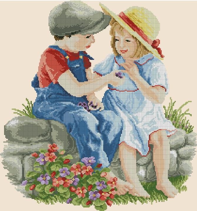 Children Cross Stitch Pattern (PDF + XSD) - Cross Stitch Pattern - LOSKUTOK