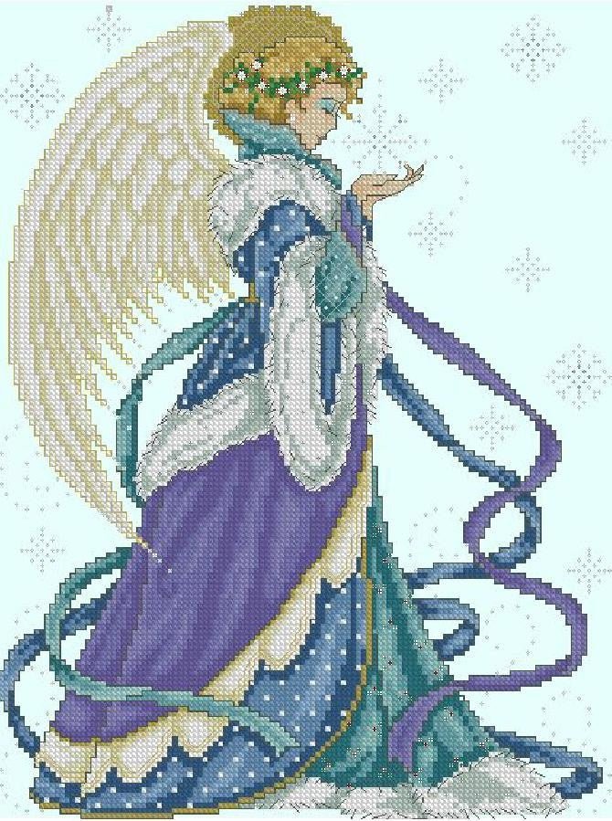 Christmas angel Cross Stitch Pattern (PDF + XSD) - Cross Stitch Pattern - LOSKUTOK