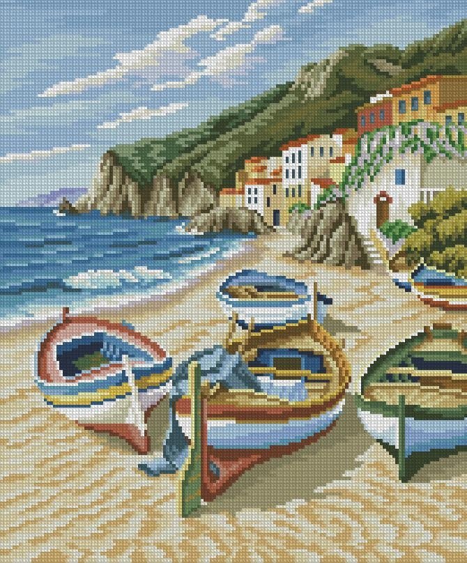 Coast Cross Stitch Pattern (PDF + XSD) - Cross Stitch Pattern - LOSKUTOK