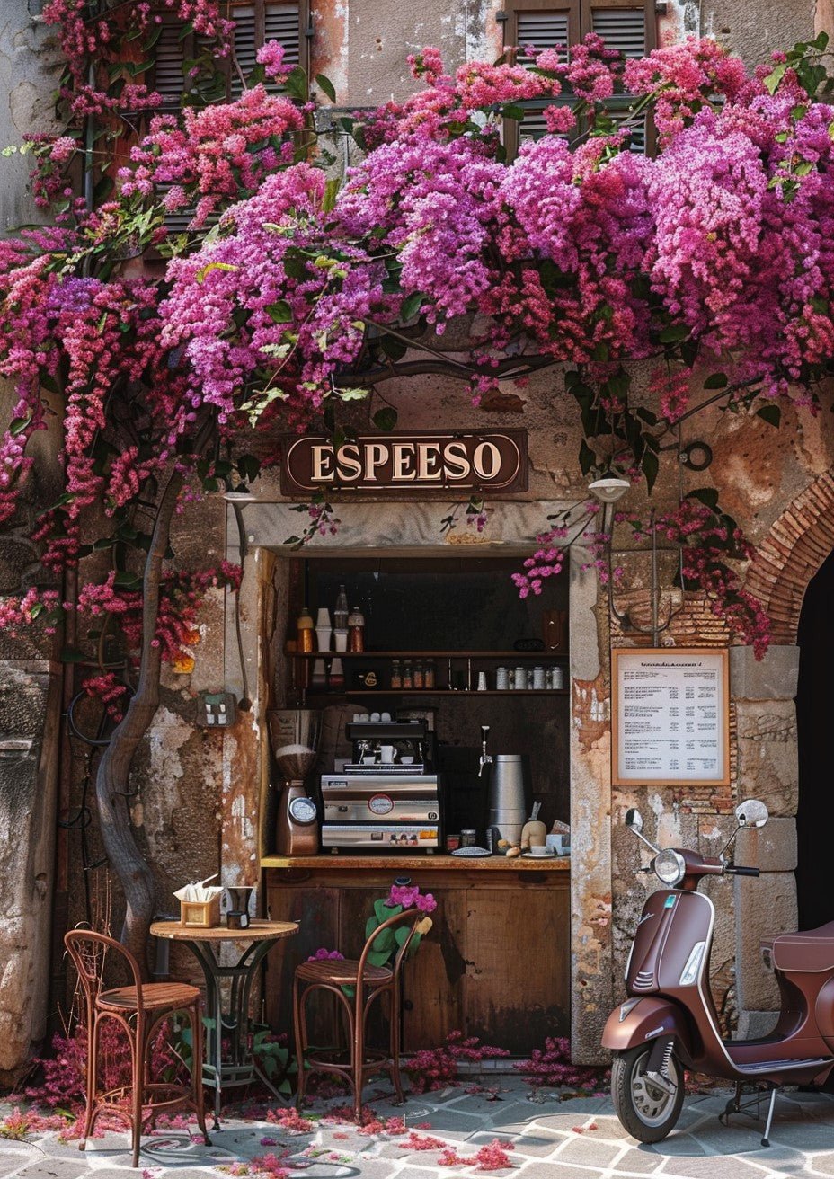 Cozy coffee shops of the world. Roman Espresso Bar Cross Stitch Pattern (PDF + XSD) - Cross Stitch Pattern - LOSKUTOK