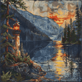 Cozy Lighthouse Cross Stitch Pattern (PDF + XSD) - Cross Stitch Pattern - LOSKUTOK
