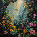 Flower Fairy Treasures — Magical Botanical Landscape Cross Stitch Pattern (PDF + XSD) - Cross Stitch Pattern - LOSKUTOK