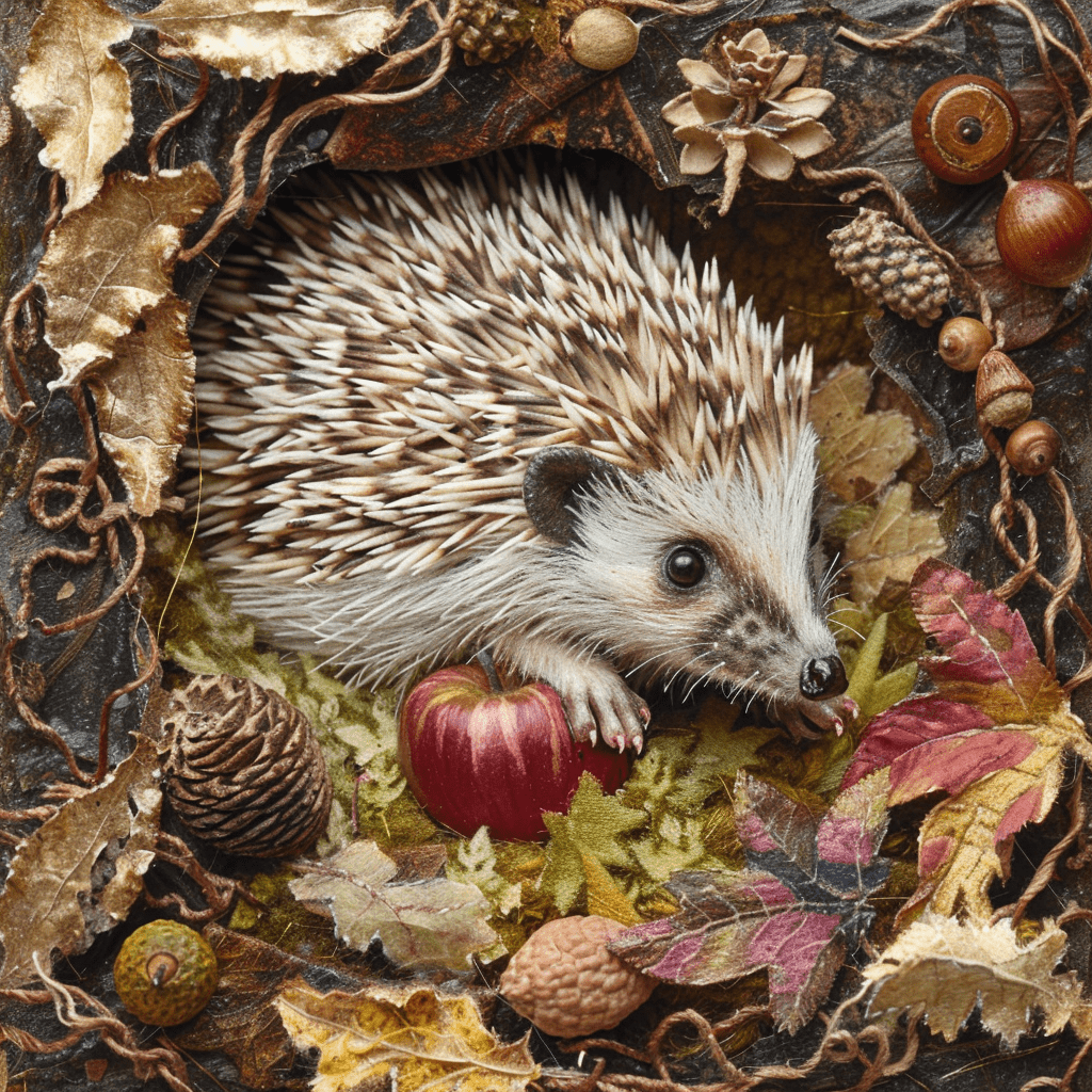 Forest Dwellers. Hedgehog Traveler Cross Stitch Pattern (PDF + XSD) - Cross Stitch Pattern - LOSKUTOK