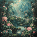 Giant Petals Garden — Floral Dwelling Cross Stitch Pattern (PDF + XSD) - Cross Stitch Pattern - LOSKUTOK