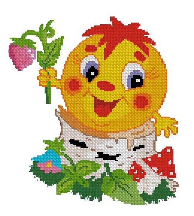 Gingerbread man Cross Stitch Pattern (PDF + XSD) - Cross Stitch Pattern - LOSKUTOK