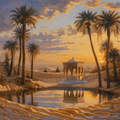 Golden Mirages — Crystal Oasis Cross Stitch Pattern (PDF + XSD) - Cross Stitch Pattern - LOSKUTOK