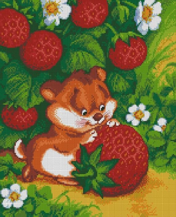 Hamster Cross Stitch Pattern (PDF + XSD) - Cross Stitch Pattern - LOSKUTOK
