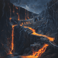 Heart of the Volcano — Dragon's Citadel Cross Stitch Pattern (PDF + XSD) - Cross Stitch Pattern - LOSKUTOK