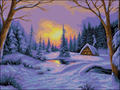 Winter Evening in the Forest Cross Stitch Pattern (PDF + XSD)