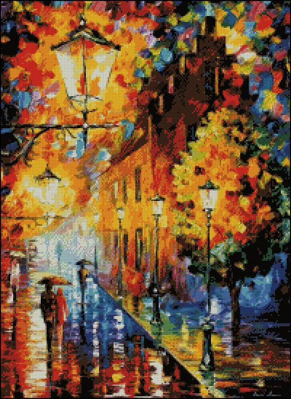 Evening Lights Cross Stitch Pattern (PDF + XSD)