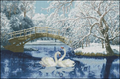 White Swans on the Pond Cross Stitch Pattern (PDF + XSD)