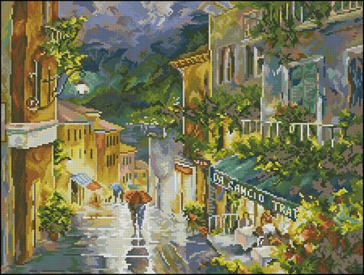 City at Night Cross Stitch Pattern (PDF + XSD)