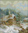 Cozy Winter Homestead Cross Stitch Pattern (PDF + XSD)