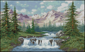 Mountain Cascade Cross Stitch Pattern (PDF + XSD)