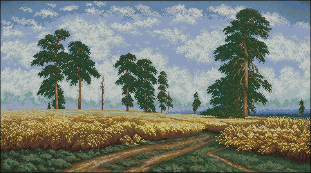 Golden Rye Field Cross Stitch Pattern (PDF + XSD)