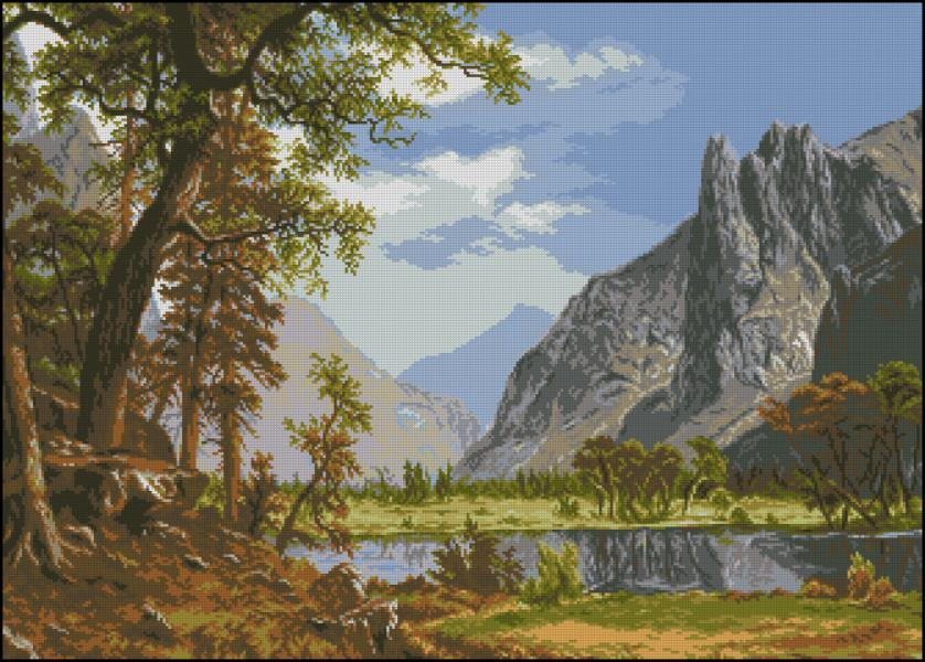 Yosemite Valley Cross Stitch Pattern (PDF + XSD)