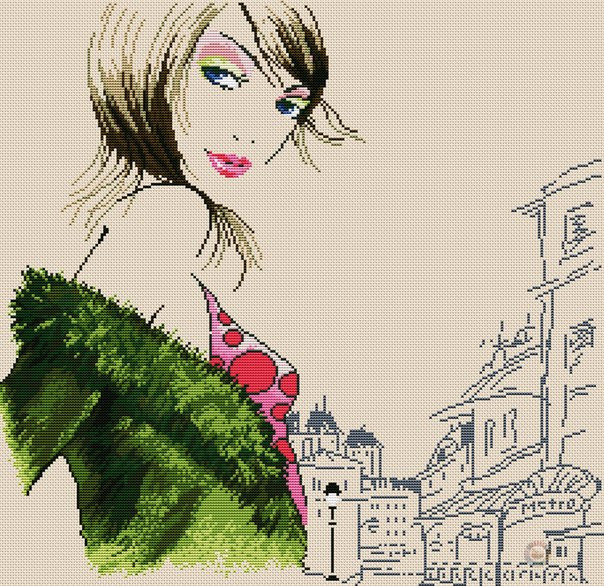 Parisienne Cross Stitch Pattern (PDF + XSD)