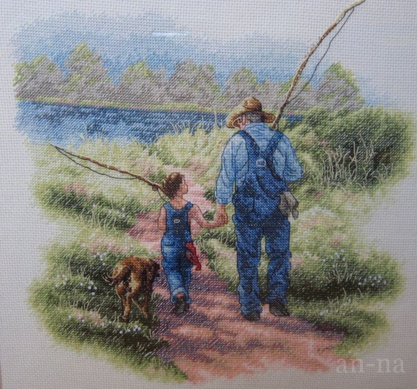 For Fishing Cross Stitch Pattern (PDF + XSD)