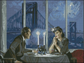 Romantic dinner Cross Stitch Pattern (PDF + XSD)