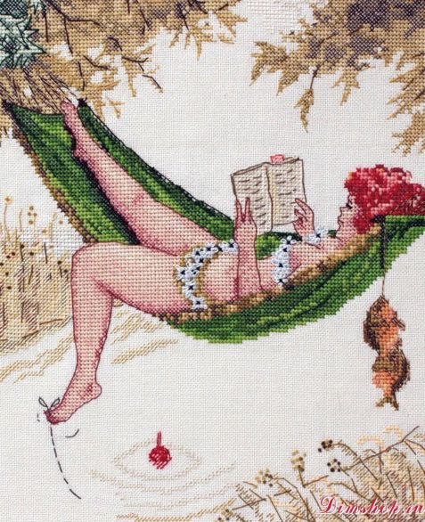 In the hammock Cross Stitch Pattern (PDF + XSD)
