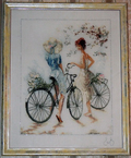 Girls on a Bicycle Cross Stitch Pattern (PDF + XSD)