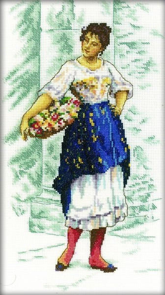 The Flower Carrier Cross Stitch Pattern (PDF + XSD)